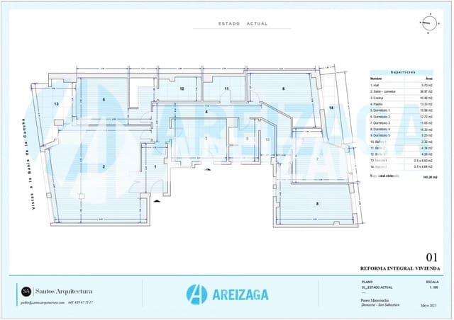 5 sypialnia Mieszkanie na sprzedaż w Donostia-San Sebastián - 3 000 000 € (Ref: 9028433)