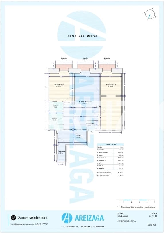 2 bedroom Flat for sale in Donostia-San Sebastian - € 745,000 (Ref: 9542536)