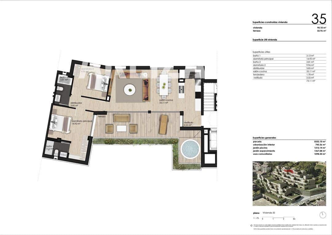 2 Zimmer Wohnung zu verkaufen in Donostia-San Sebastian mit Pool - 1.200.000 € (Ref: 9624072)
