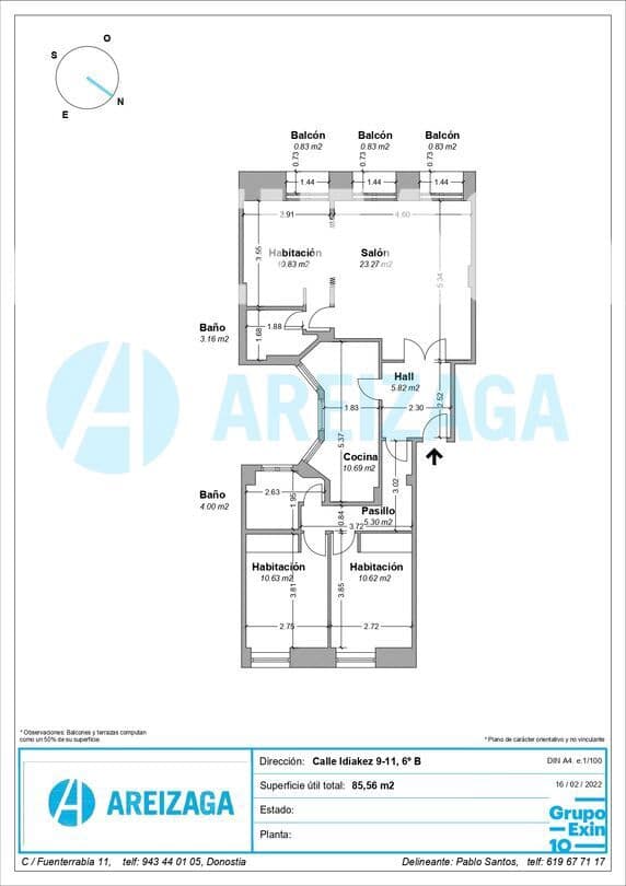 3 bedroom Flat for sale in Donostia-San Sebastian - € 925,000 (Ref: 9654474)