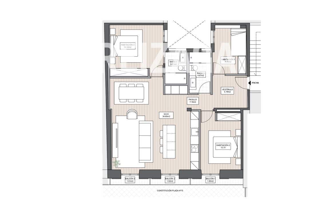 3 quarto Apartamento para venda em Donostia-San Sebastian - 780 000 € (Ref: 9665416)