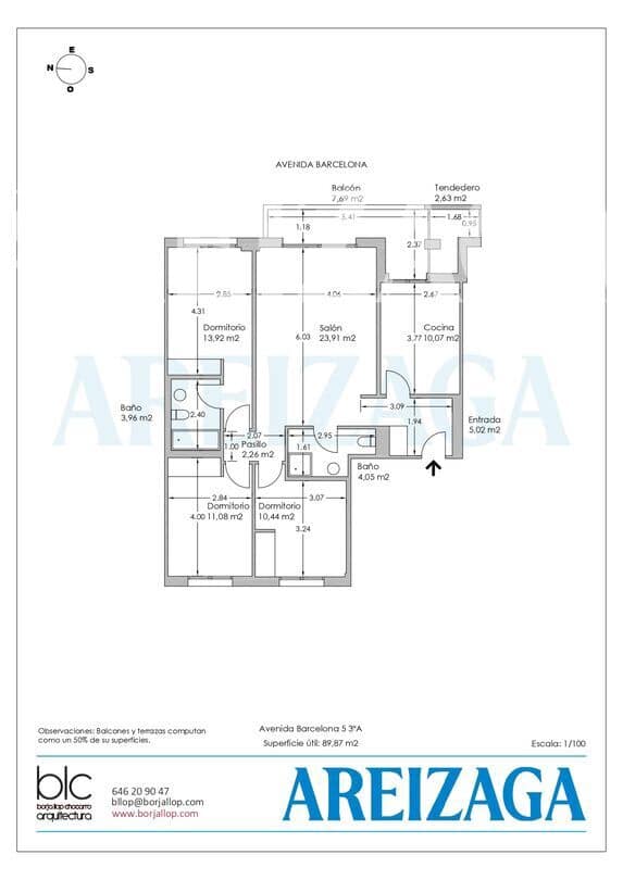 Piso de 3 habitaciones en Donostia-San Sebastián en venta - 810.000 € (Ref: 9854521)