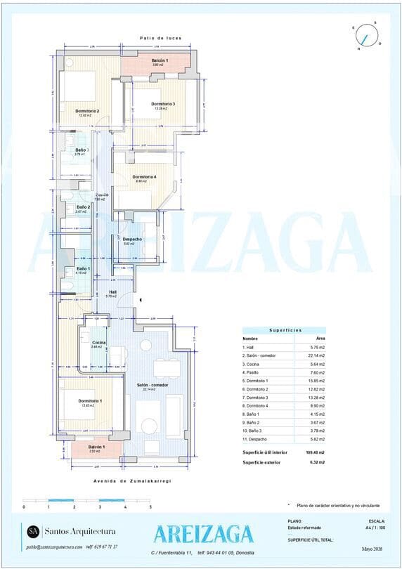 4 Zimmer Wohnung zu verkaufen in Donostia-San Sebastian - 879.000 € (Ref: 9856175)