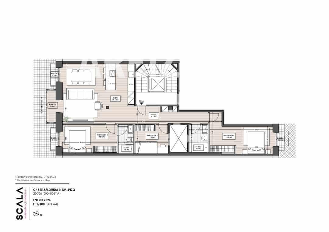Piso de 3 habitaciones en Donostia-San Sebastián en venta - 1.295.000 € (Ref: 9914944)