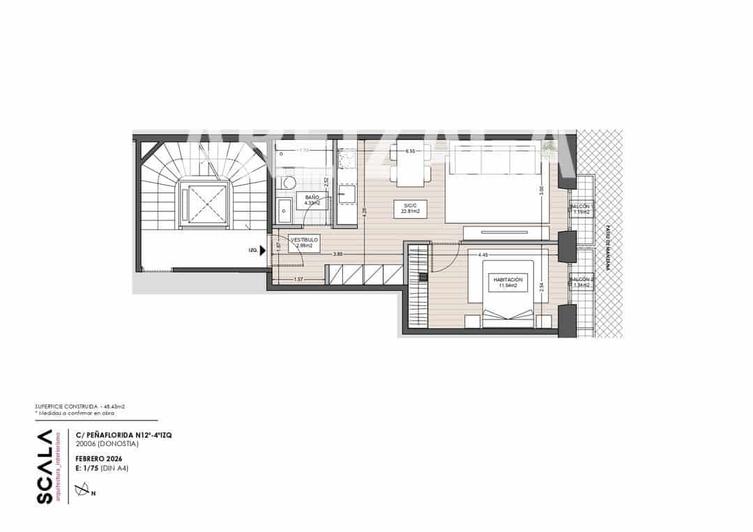 Piso de 1 habitación en Donostia-San Sebastián en venta - 550.000 € (Ref: 9914945)