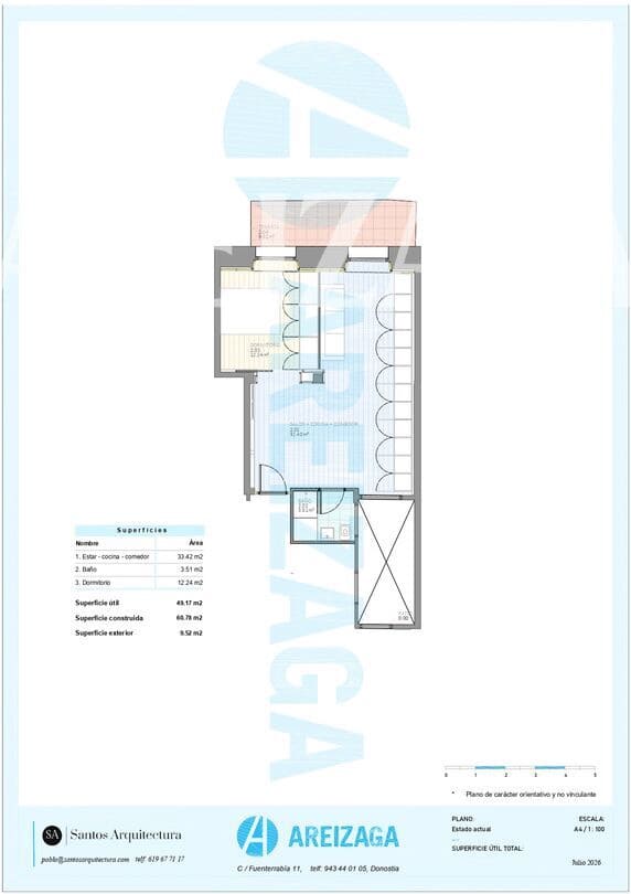 Piso de 1 habitación en Donostia-San Sebastián en venta - 575.000 € (Ref: 9953580)