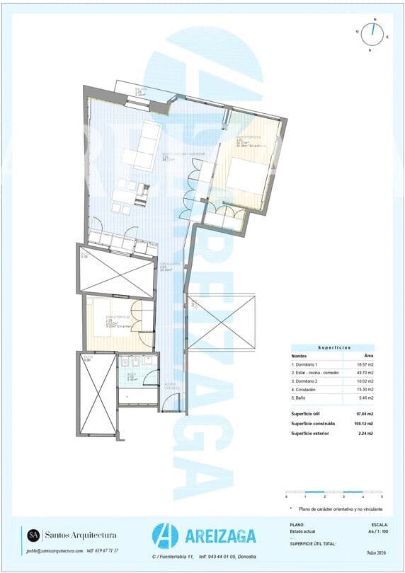 Piso de 2 habitaciones en Donostia-San Sebastián en venta - 1.200.000 € (Ref: 9953581)