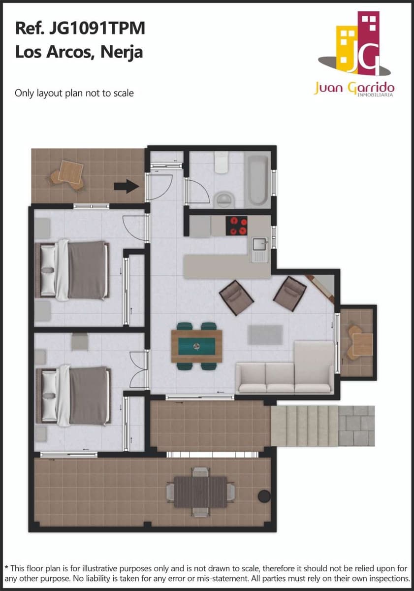 2 makuuhuone Asunto myytävänä paikassa Nerja mukana uima-altaan - 289 000 € (Ref: 9503811)