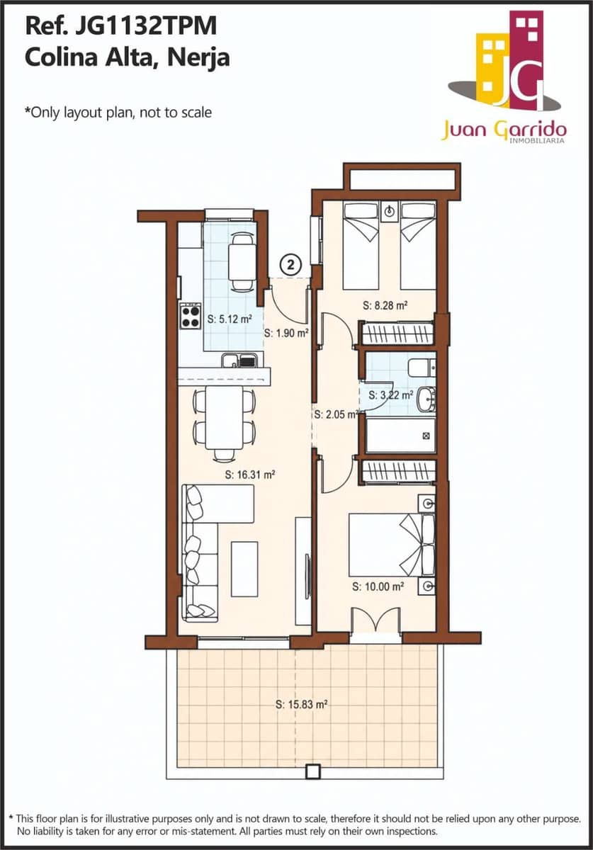 2 soverom Strandleiligheter til salgs i Nerja med svømmebasseng garasje - € 369 000 (Ref: 9848976)