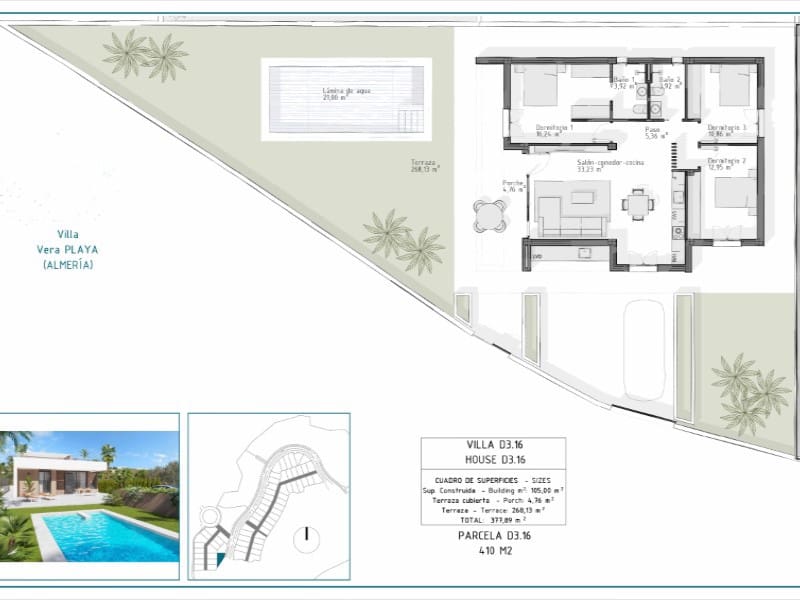 Villa til salgs i Vera med garasje - € 465 000 (Ref: 9085919)