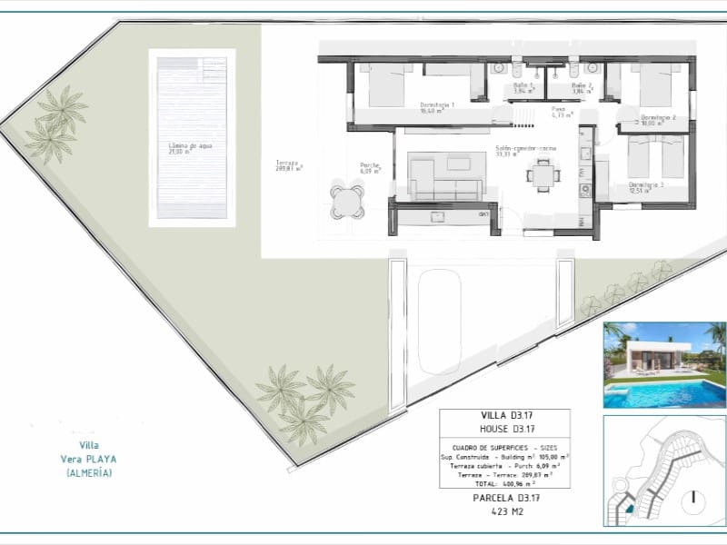Villa til salgs i Vera med garasje - € 465 000 (Ref: 9085919)