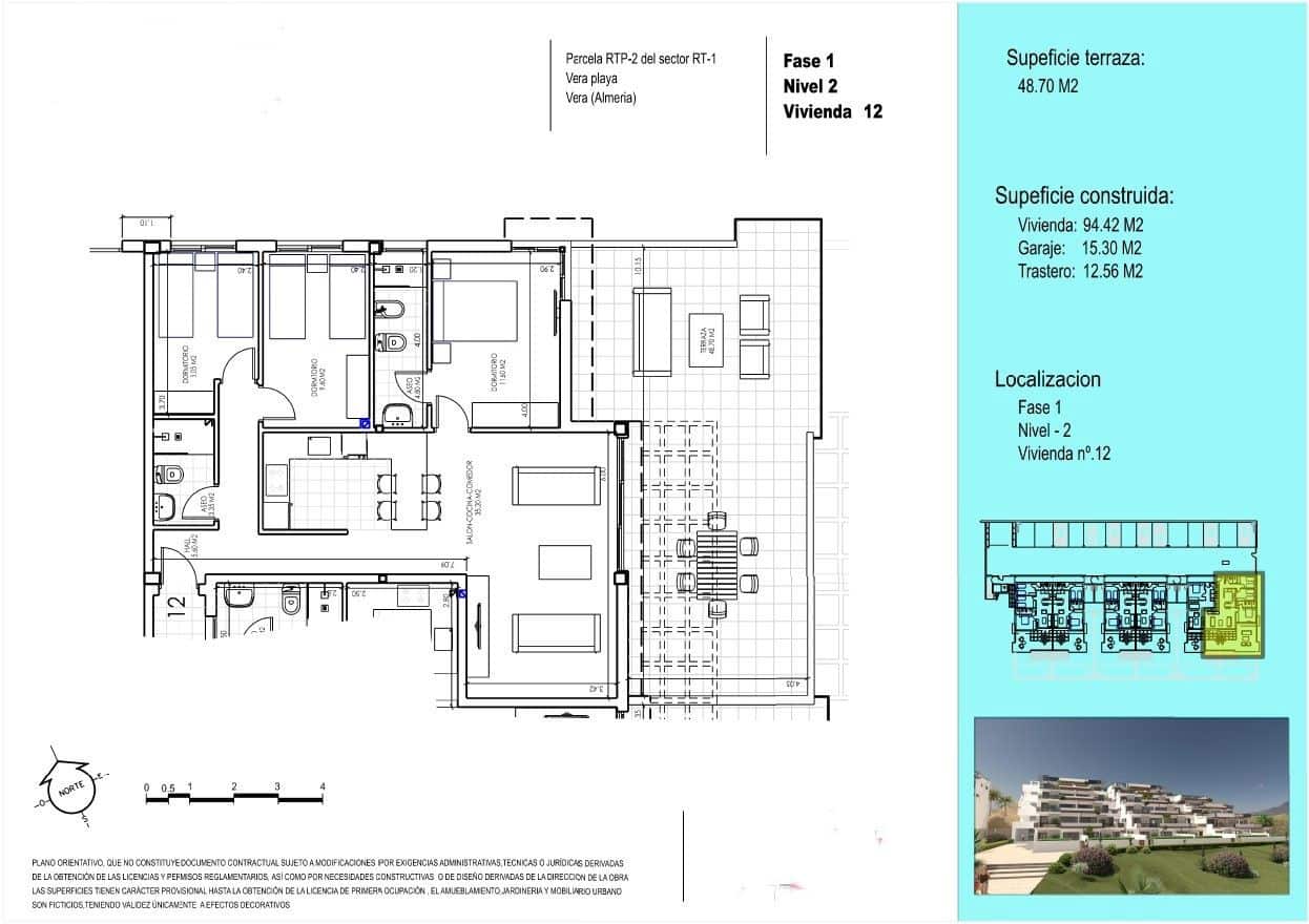 Apartment zu verkaufen in Vera mit Garage - 261.000 € (Ref: 9440763)