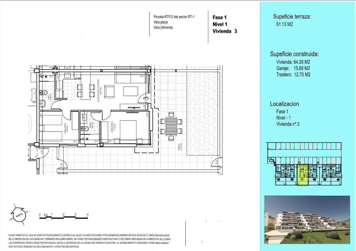 Apartment zu verkaufen in Vera mit Garage - 261.000 € (Ref: 9440763)