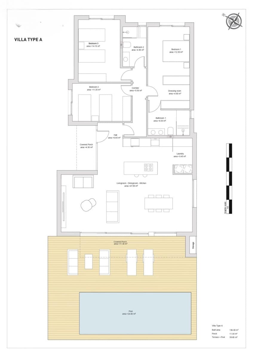 3 soveværelse Villa til salg i Vera med swimmingpool garage - € 519.000 (Ref: 9440790)