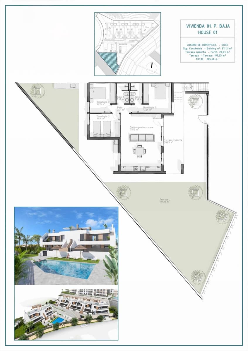 Bungalow til salgs i Vera - € 268 500 (Ref: 9440801)