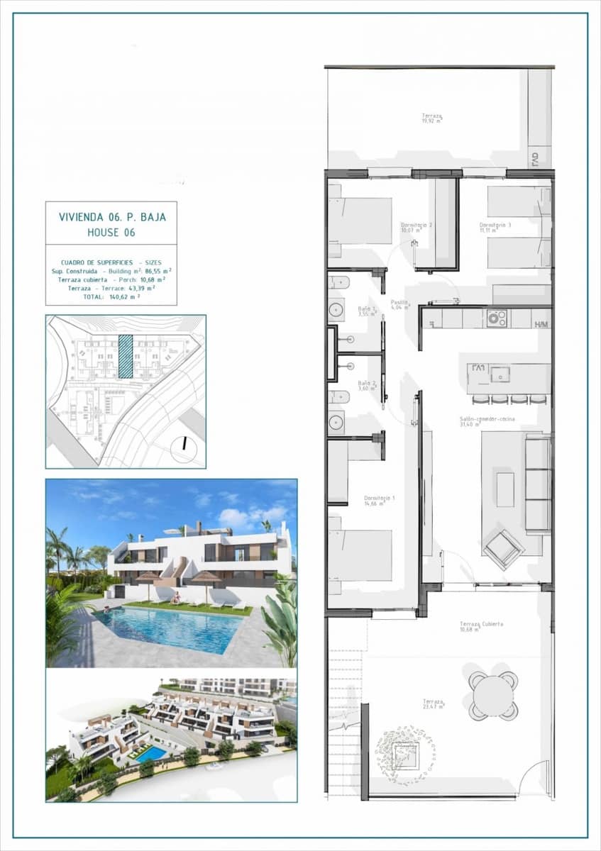 Bungalow til salgs i Vera - € 268 500 (Ref: 9440801)