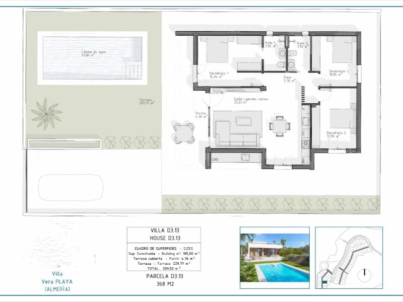 3 bedroom Villa for sale in Vera with garage - € 599,000 (Ref: 9690521)