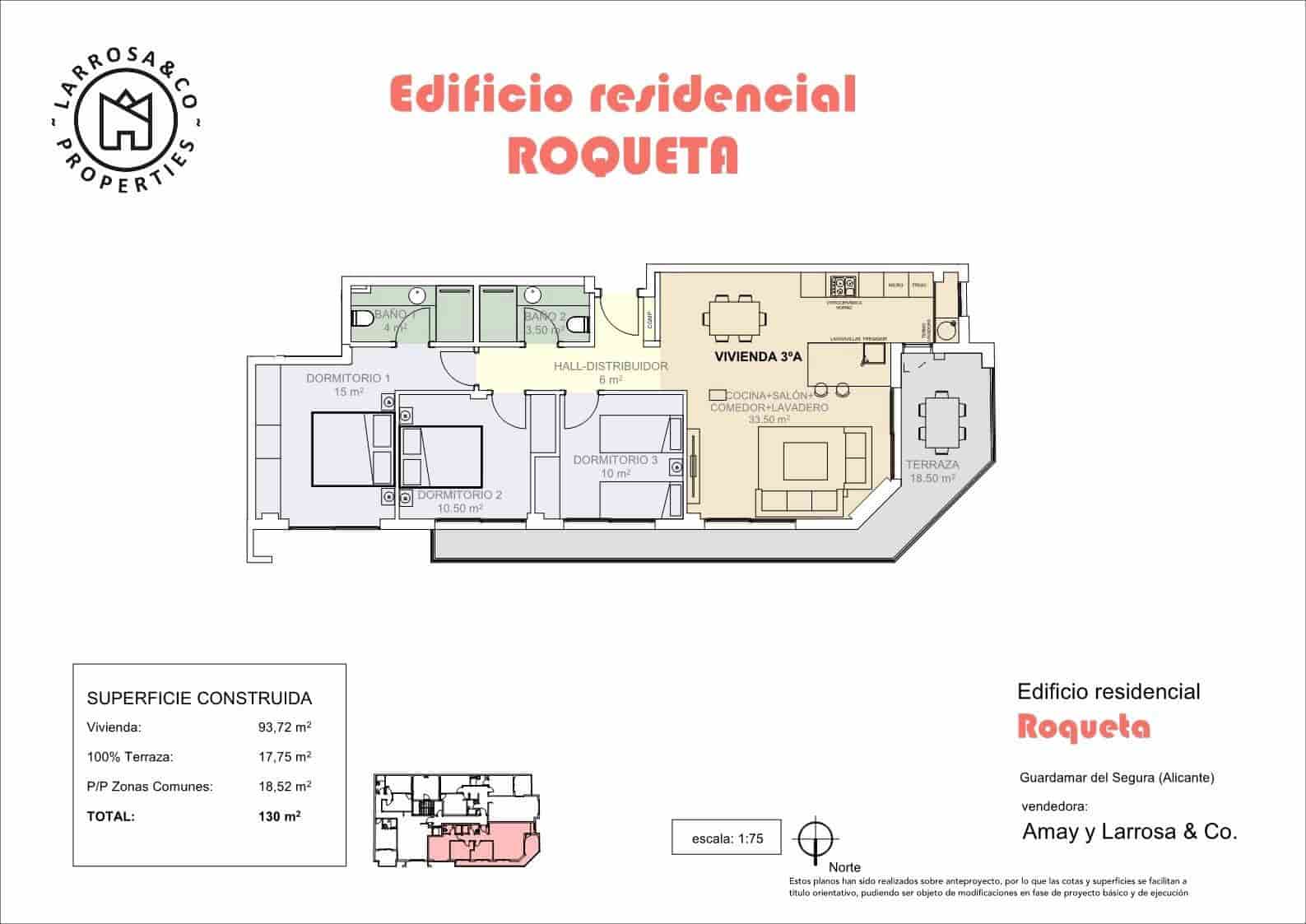 3 sovrum Lägenhet till salu i Guardamar del Segura med garage - 365 000 € (Ref: 9583087)
