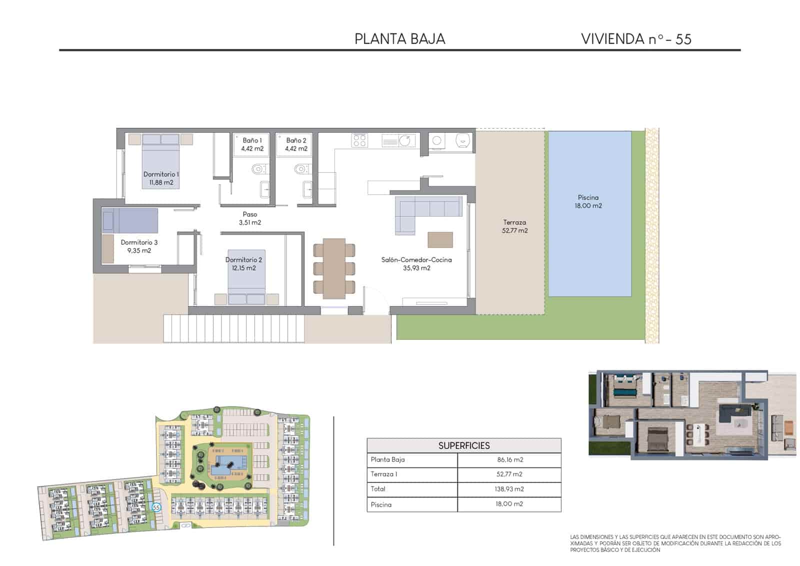 3 makuuhuone Rivitalo myytävänä paikassa Finestrat mukana uima-altaan - 439 000 € (Ref: 10182281)