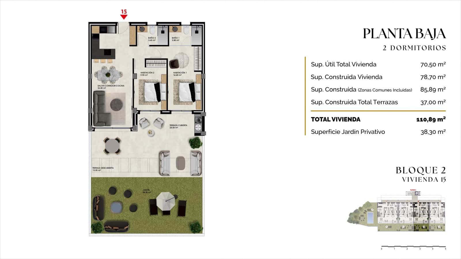 2 Zimmer Apartment zu verkaufen in Finestrat mit Pool - 335.000 € (Ref: 10184084)
