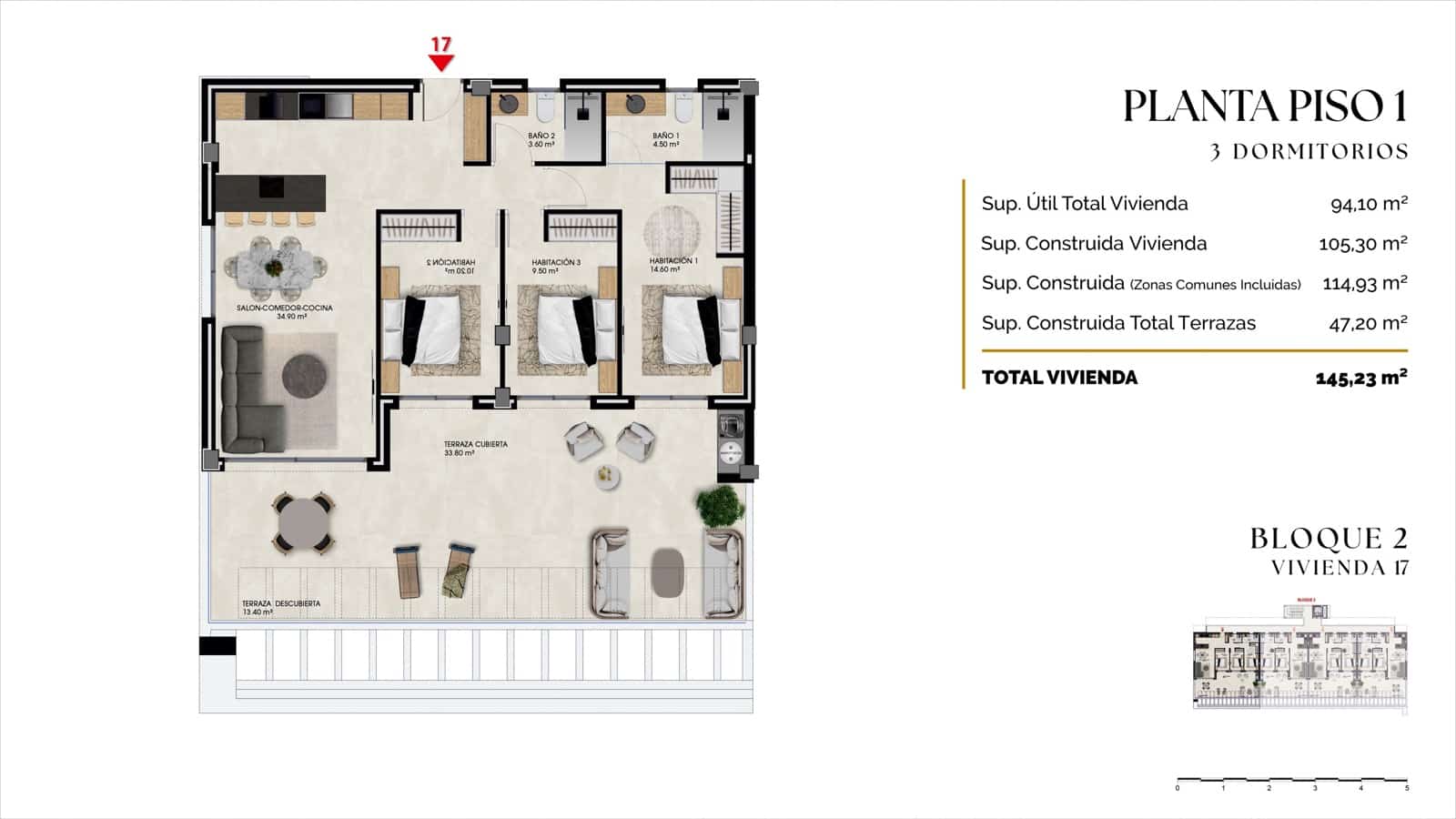 2 Zimmer Apartment zu verkaufen in Finestrat mit Pool - 335.000 € (Ref: 10184084)