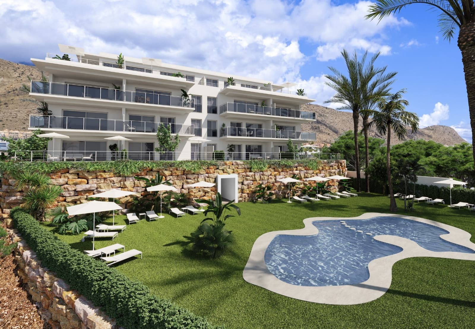 1 chambre Appartement à vendre à Finestrat avec piscine - 289 000 € (Ref: 10184087)
