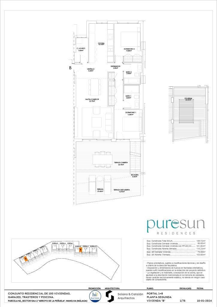 2 soverom Penthouse til salgs i La Duquesa / Puerto de la Duquesa med svømmebasseng garasje - € 571 000 (Ref: 8124393)