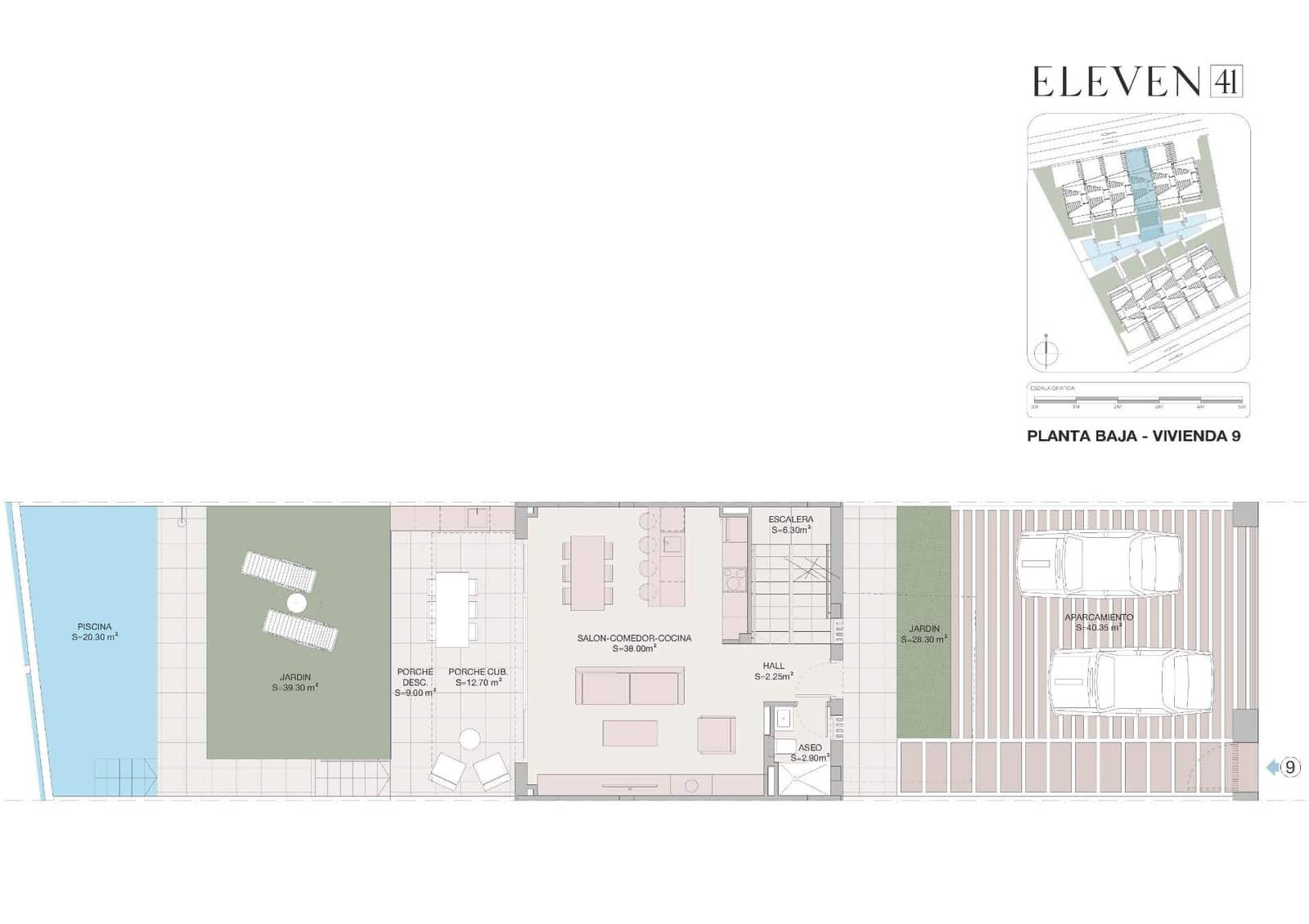 3 soveværelse Rækkehus til salg i Los Flamingos med swimmingpool garage - € 1.050.000 (Ref: 8202096)