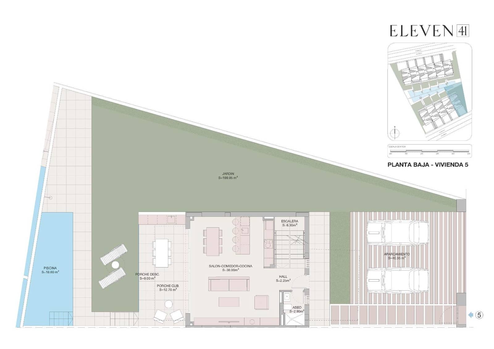 3 soveværelse Rækkehus til salg i Los Flamingos med swimmingpool garage - € 1.140.000 (Ref: 8202100)