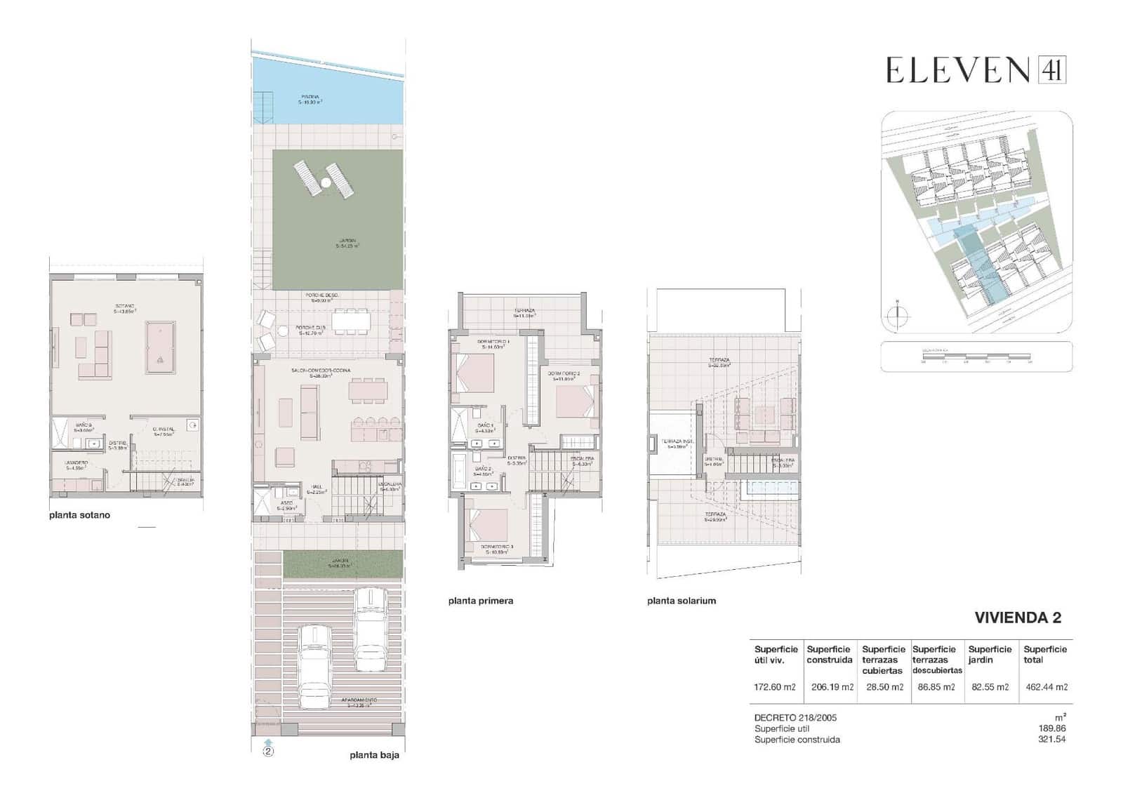 3 soveværelse Rækkehus til salg i Los Flamingos med swimmingpool garage - € 1.020.000 (Ref: 8202103)
