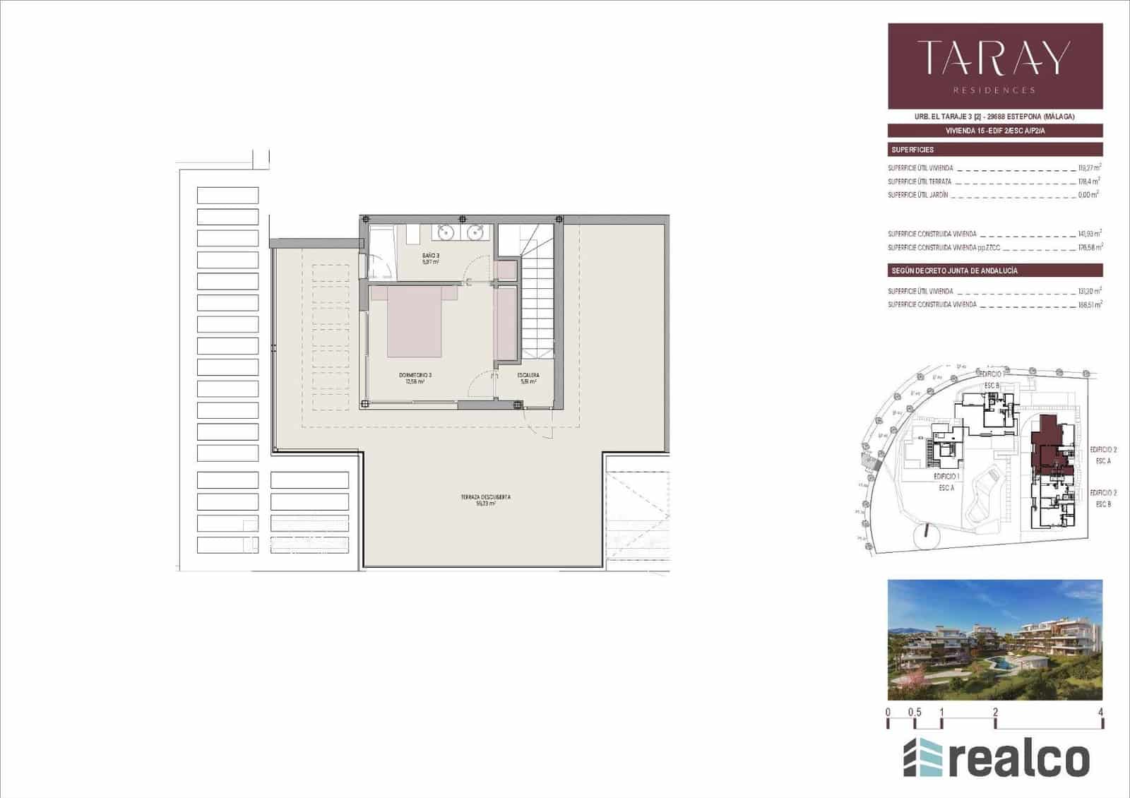 3 chambre Penthouse à vendre à Los Flamingos avec piscine garage - 1 246 000 € (Ref: 8445732)