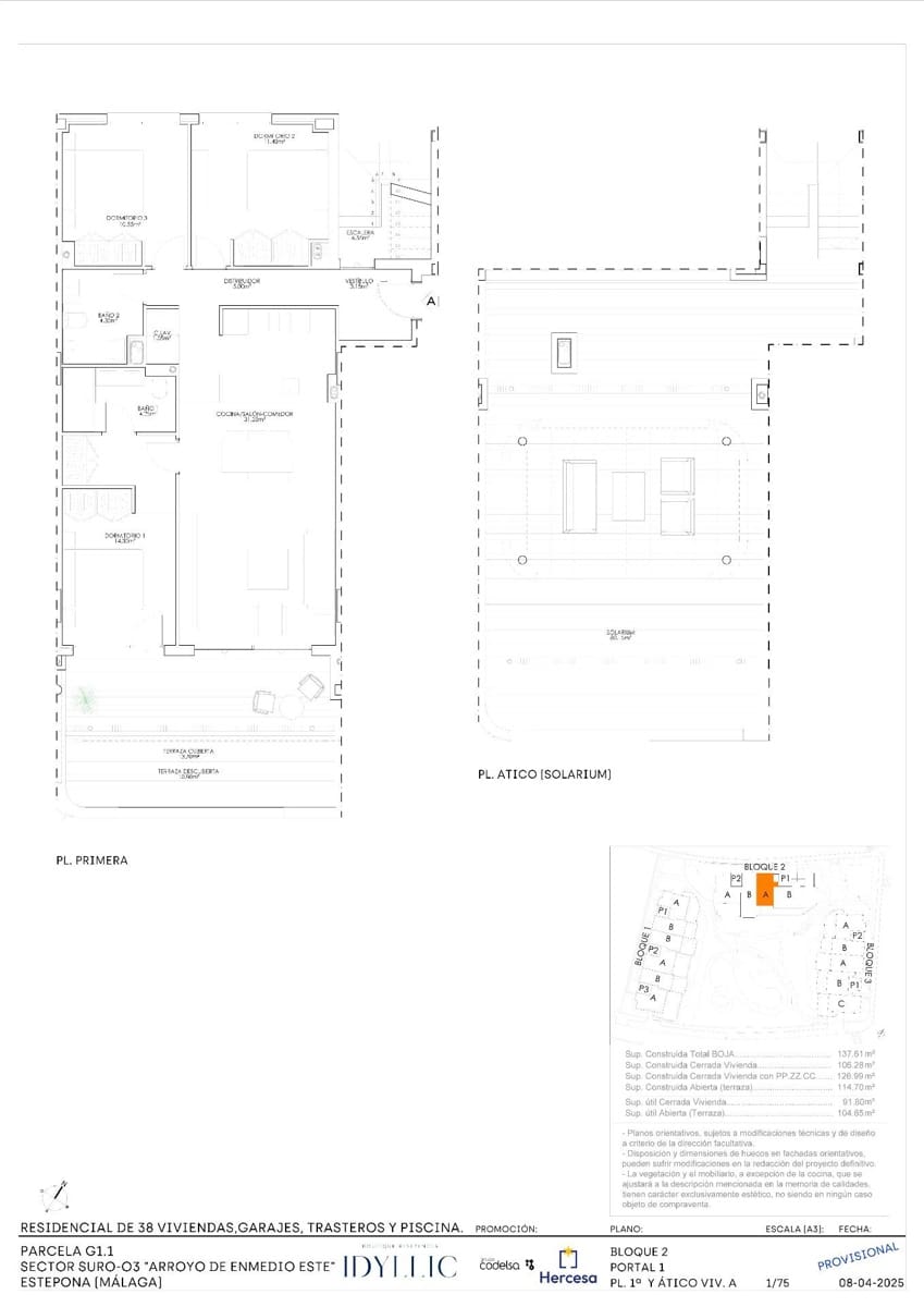 3 bedroom Penthouse for sale in Estepona with pool garage - € 695,000 (Ref: 8862809)