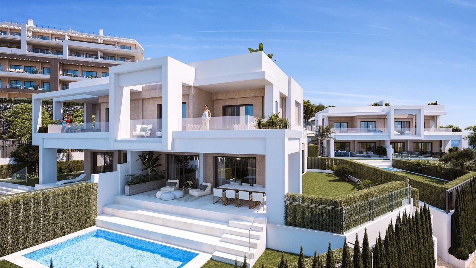 3 soveværelse Semi-Rækkehus til salg i New Golden Mile med swimmingpool garage - € 1.390.000 (Ref: 9103084)