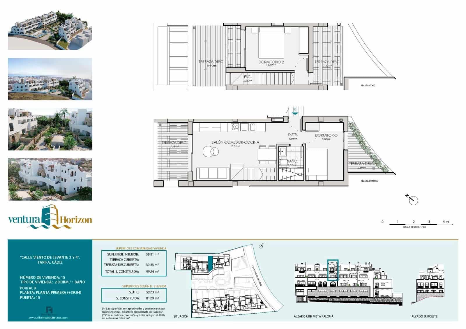 2 sovrum Takvåning till salu i Tarifa med pool garage - 455 000 € (Ref: 9252369)