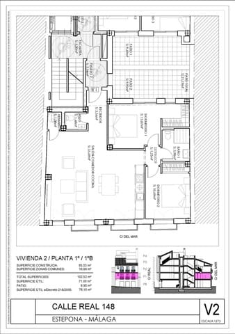 Piso de 2 habitaciones en Estepona en venta - 470.000 € (Ref: 9431234)