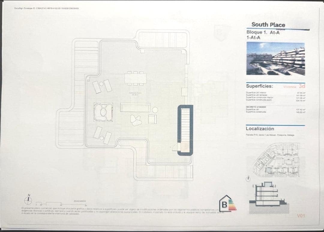 3 sypialnia Penthouse na sprzedaż w Estepona z garażem - 850 000 € (Ref: 9551320)