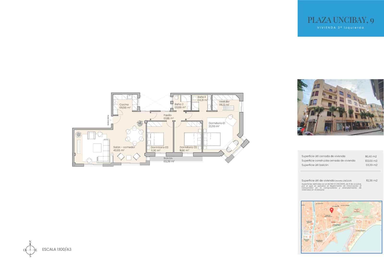 3 sypialnia Mieszkanie na sprzedaż w Miasto Malaga - 975 000 € (Ref: 9627437)