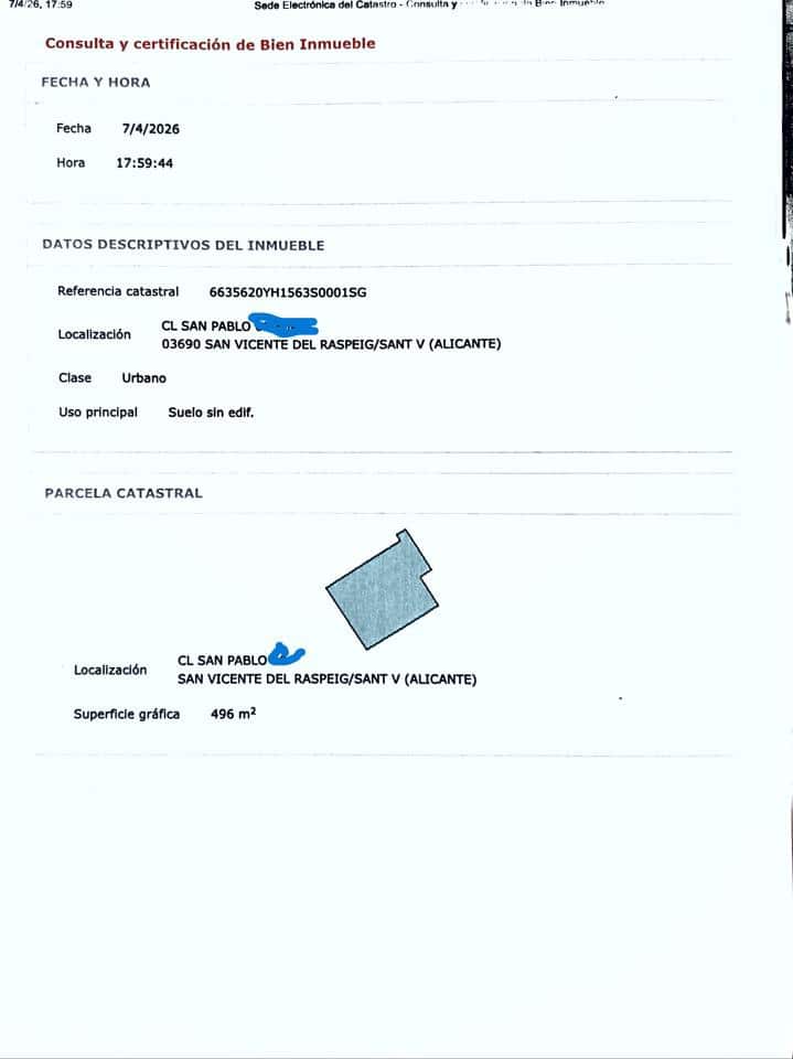 Grunde uden byggetilladelser til salg i San Vicente / Sant Vicent del Raspeig - € 550.000 (Ref: 9753738)