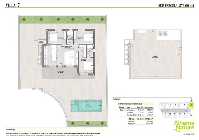 3 makuuhuone Huoneisto myytävänä paikassa Alhama de Murcia - 305 900 € (Ref: 9151659)