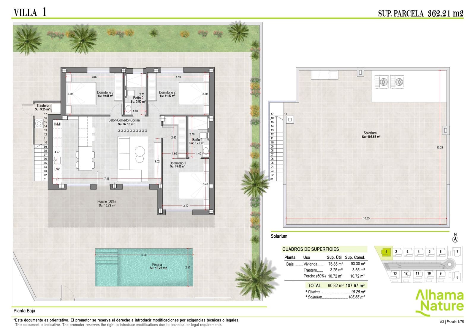 3 makuuhuone Huoneisto myytävänä paikassa Alhama de Murcia - 305 900 € (Ref: 9151659)