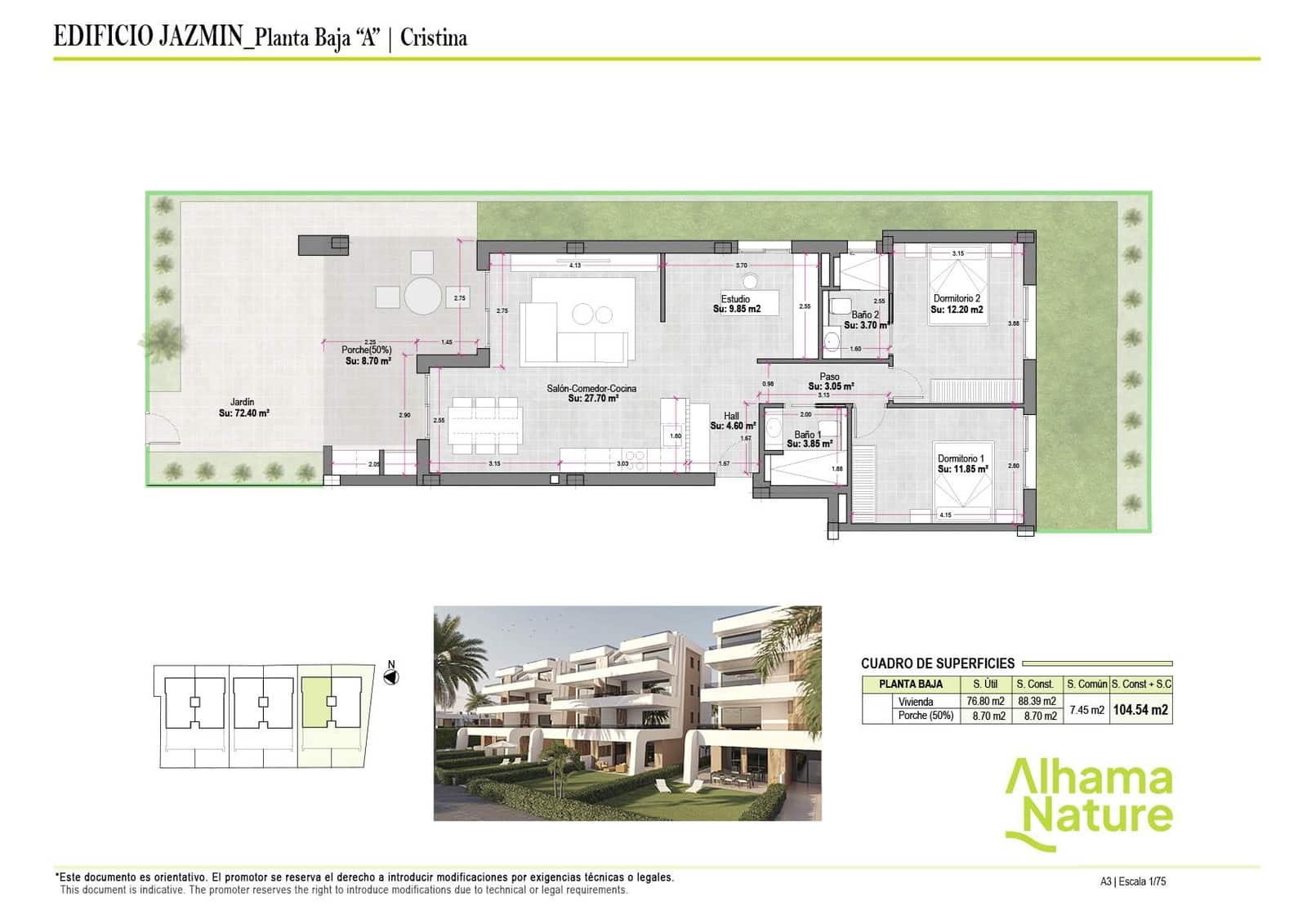 3 bedroom Apartment for sale in Alhama de Murcia - € 221,900 (Ref: 9151660)