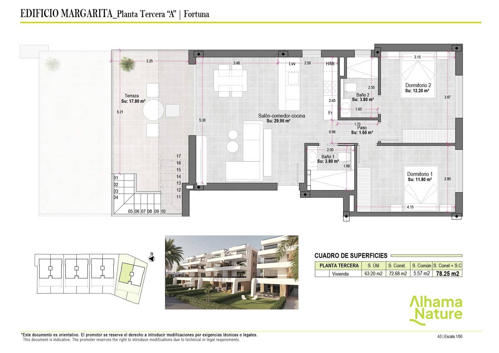 3 bedroom Apartment for sale in Alhama de Murcia - € 221,900 (Ref: 9151660)