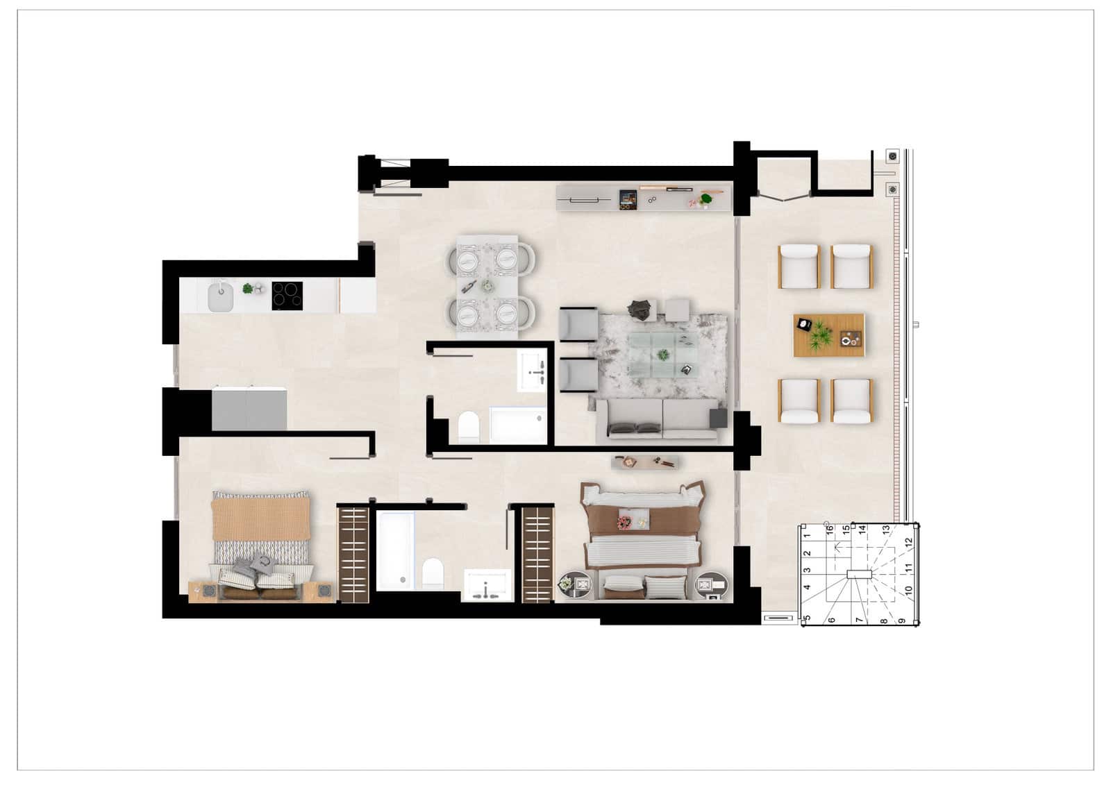 3 bedroom Penthouse for sale in Mijas Golf with pool garage - € 505,000 (Ref: 7257944)