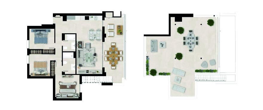 2 Zimmer Apartment zu verkaufen in Mijas Golf mit Pool Garage - 400.000 € (Ref: 7259610)