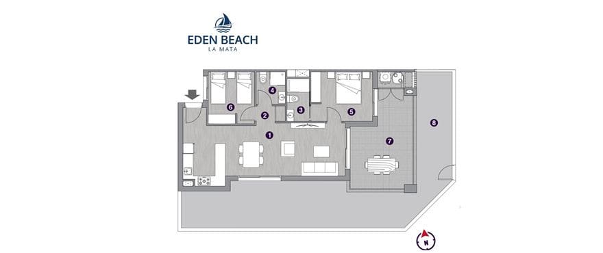 2 soveværelse Lejlighed til salg i Torrevieja med swimmingpool garage - € 285.000 (Ref: 8254740)