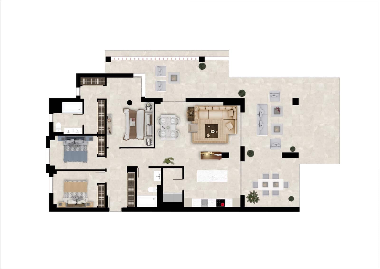 2 slaapkamer Appartement te koop in Benahavis met zwembad garage - € 499.000 (Ref: 8338397)