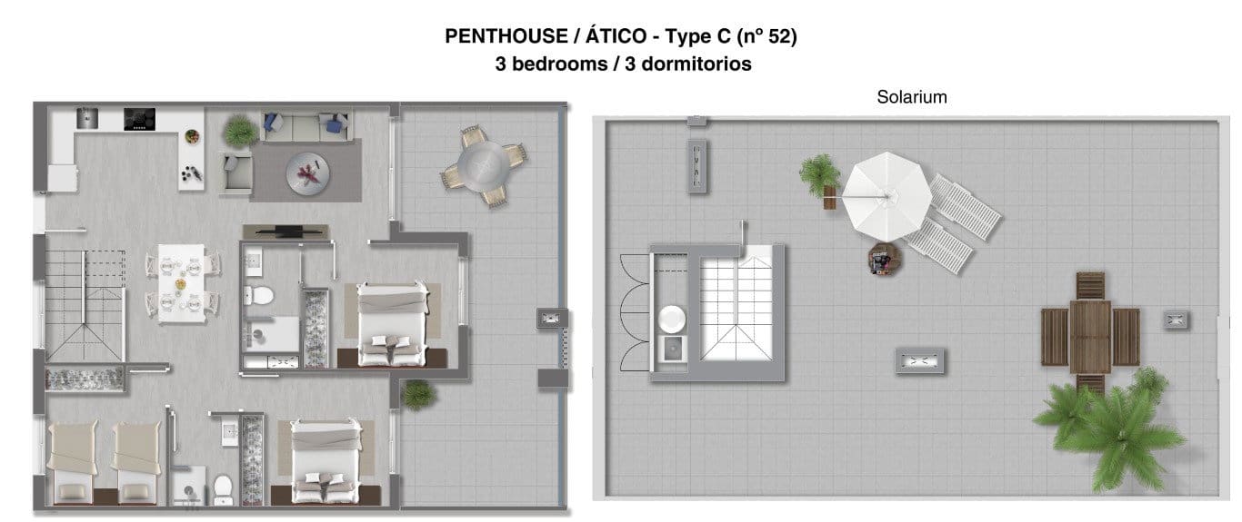 3 bedroom Penthouse for sale in Torrevieja with pool garage - € 540,000 (Ref: 8863318)