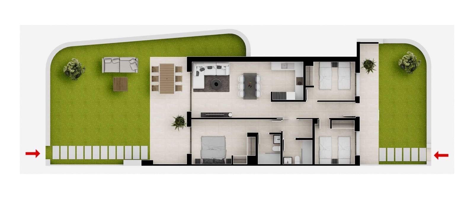 3 bedroom Apartment for sale in La Manga del Mar Menor with pool garage - € 395,000 (Ref: 9733419)