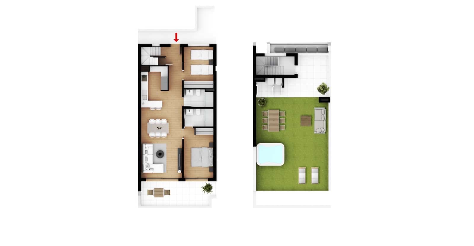 2 chambre Appartement à vendre à Denia avec piscine garage - 399 000 € (Ref: 9750929)