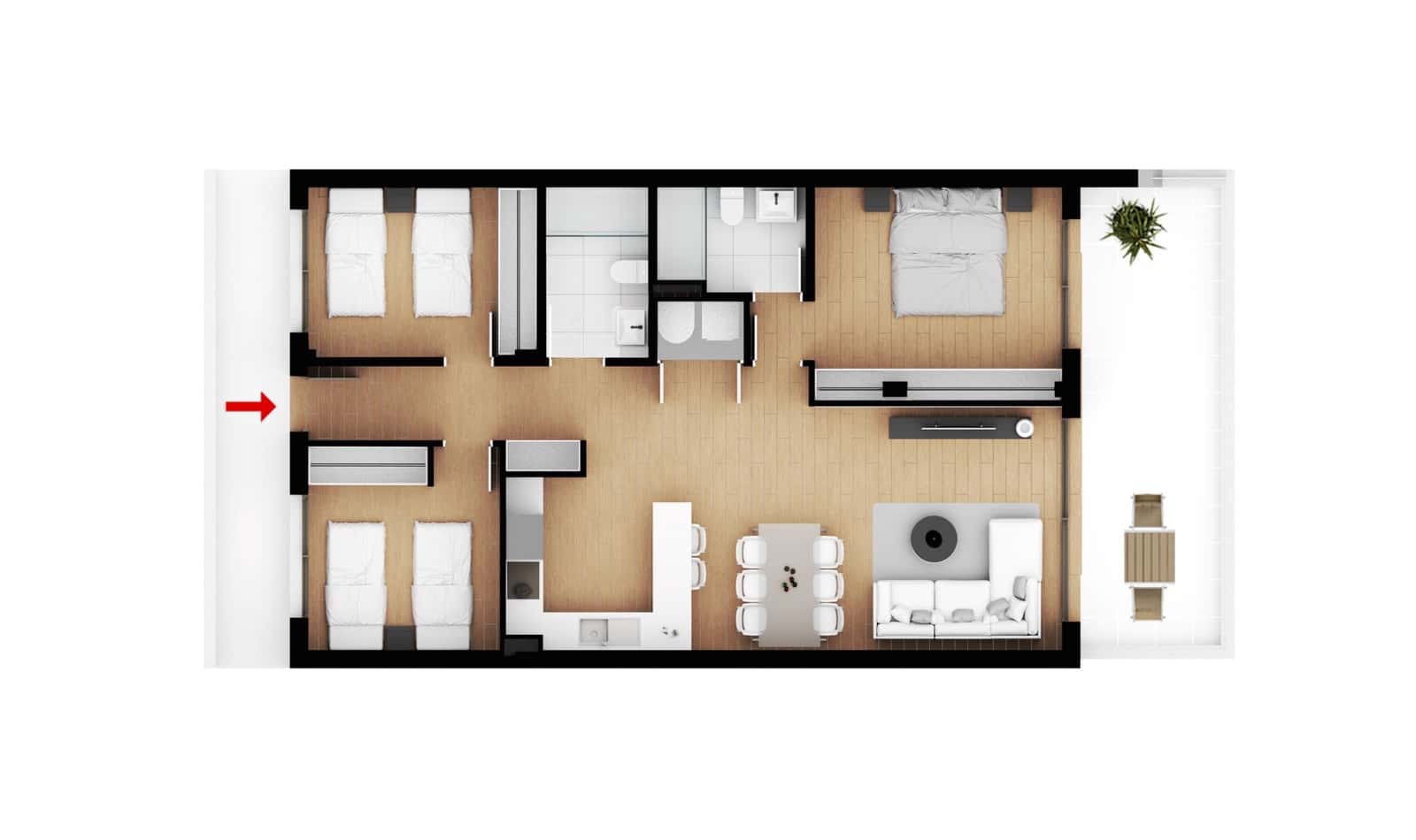 2 chambre Appartement à vendre à Denia avec piscine garage - 399 000 € (Ref: 9750929)